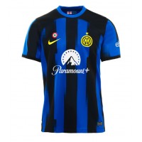 Camisa de Futebol Inter Milan Lautaro Martinez #10 Equipamento Principal 2023-24 Manga Curta